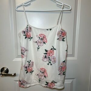 Ann Taylor Floral Embroidered Camisole - Pink and Purple